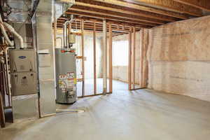 Basement with water heater