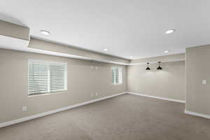 View of carpeted living room