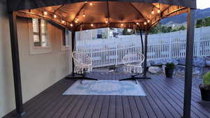 Deck with a gazebo