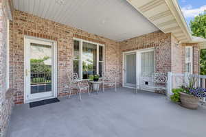 Door on right leads to main level great room. Door on the left leads to the Primary bedroom.