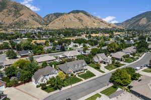 Exterior space featuring a mountain view