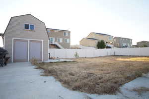 Backyard Including Lofted Shed