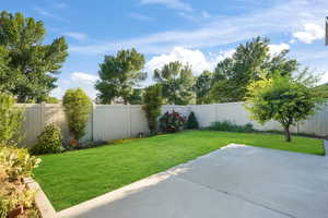 View of yard with a patio area