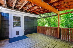 View of wooden terrace