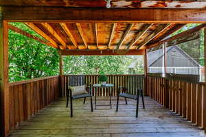 View of wooden deck