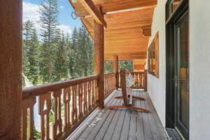 View of wooden terrace