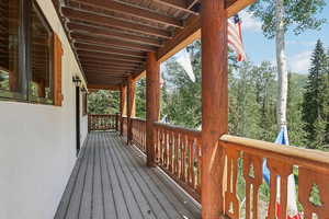 View of wooden terrace