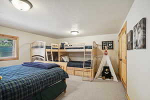 Bedroom featuring carpet floors