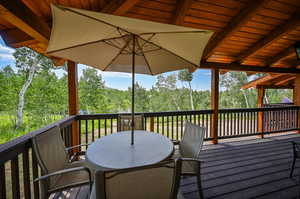 View of wooden terrace