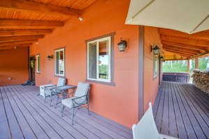 View of wooden terrace