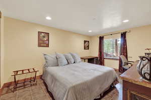 View of tiled bedroom