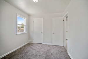 bedroom featuring new carpet