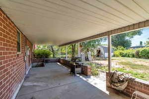 View of patio featuring area