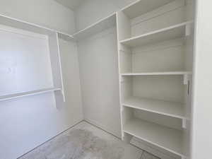 View of walk in closet