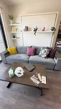 Living room featuring hardwood / wood-style floors