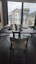 Dining area featuring hardwood / wood-style flooring