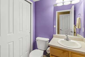 Half bath with big closet on main floor