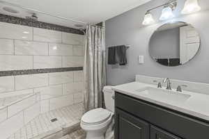 Basement Bathroom Extra Large Custom Tiled Shower