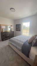 Bedroom featuring carpet floors