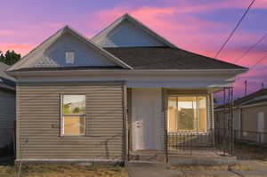 View of front facade featuring a porch