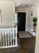 Entryway with slate tile