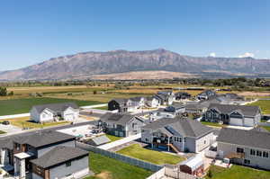 Bird's eye view featuring a mountain view