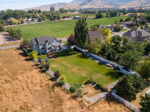 Best yard in the area with firepit and river rock surround for RV parking.