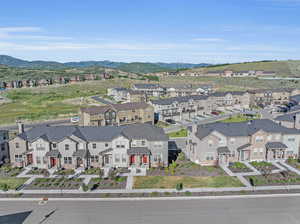 Bird's eye view featuring a mountain view