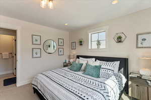 View of carpeted bedroom