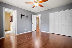 Primary bedroom with bath attached.