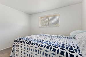 Bedroom featuring carpet