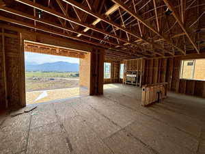 Miscellaneous room featuring a mountain view and plenty of natural light