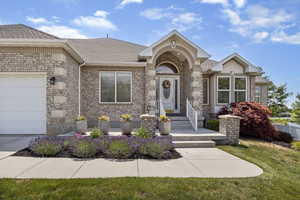 Single story home featuring a garage