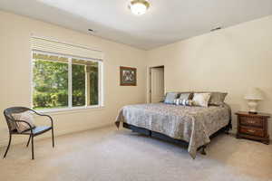 View of carpeted bedroom