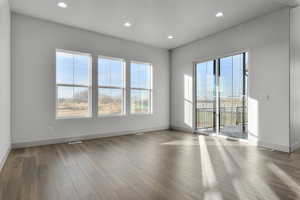 Unfurnished room featuring light hardwood / wood-style floors