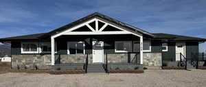 View of front of home with covered porch