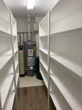 Interior space featuring water heater