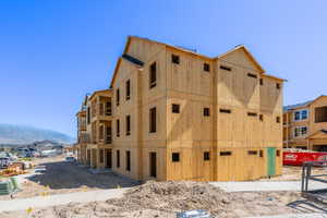 View of building exterior with a mountain view