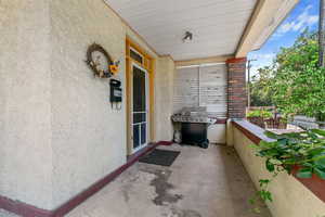 East Front Porch Entry to One Bedroom Apartment