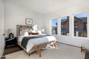 Bedroom featuring hardwood / wood-style flooring