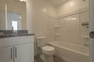 Main Level Full Bath *Photo of similar plan in community, colors and options will vary*