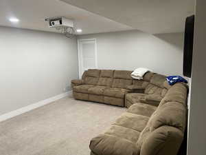 View of carpeted living room