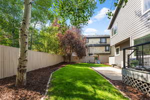 View of yard featuring a patio and children's play set