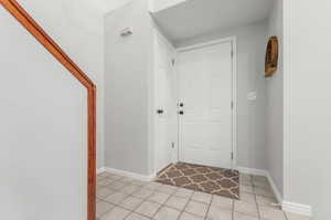 View of tiled entrance foyer