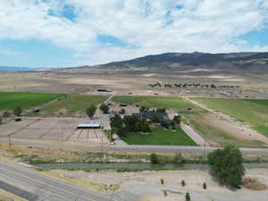 Bird's eye view with a rural view and a mountain view