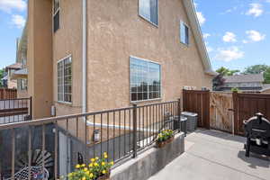 View of patio / terrace featuring central AC. WALK-OUT TO ADU/APARTMENT