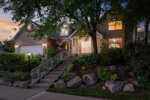 View of front of house featuring a garage