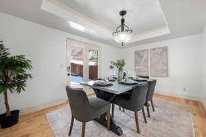 Dining area featuring Hardwood floors