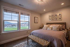 View of carpeted bedroom