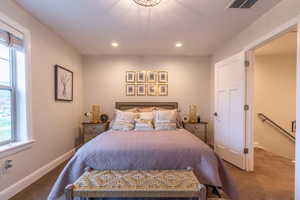 View of carpeted bedroom